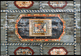 Tornakápolna - detail stropu kostela