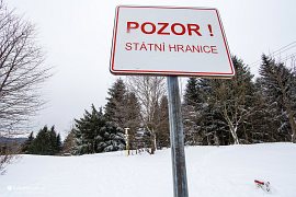 Hranice se Slovenskem u vrcholu Bobek (2022)