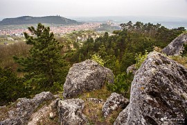 Výhled ze skalisek na Turoldu na Mikulov a Svatý kopeček (2014)