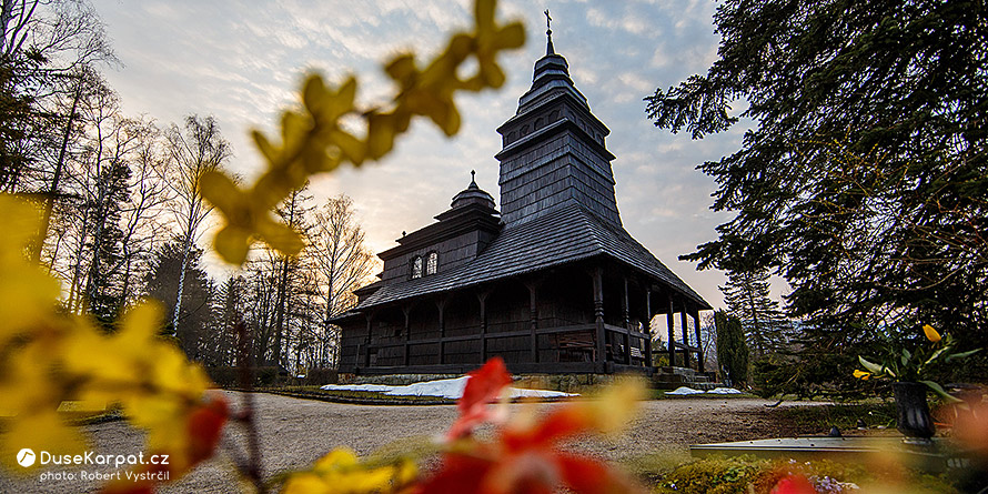 Dřevěný kostel v Kunčicích pod Ondřejníkem přivezený z Podkarpatské Rusi