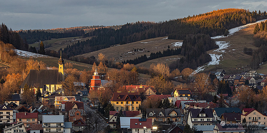 Malebný Tylicz na konci zimy