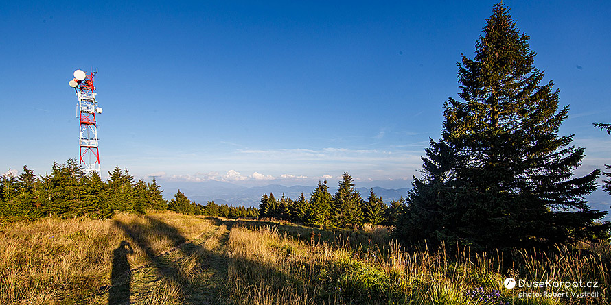 Vrcholové partie Oravské Magury poblíž vrcholu Minčol