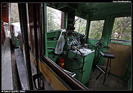 Lillafüredská úzkokolejka - kabina lokomotivy