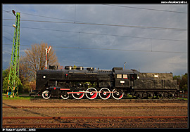 Tokaj - historická parní lokomotiva na nádraží