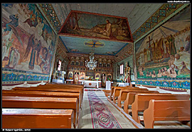 Szczawnik - interiér dřevěného kostela