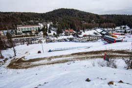 Spodní stanice lanovky v osadě Czarny Potok (2024)