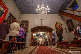 Lachowice - mše v dřevěném kostele (2016)