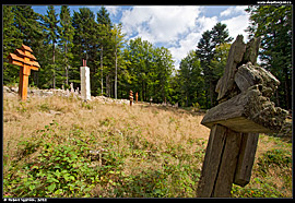 Magura Malastovská (Magura Małastowska) - vojenský hřbitov poblíž vrcholu