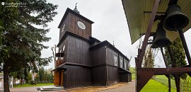 Dřevěný kostel (drewniany kościół) ve vsi Straszydle (2017)