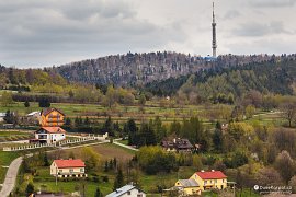 Hora Sucha Góra, výhled z ochozu hradu (2017)