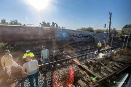 Železniční nehoda nákladního vlaku 1. 8. 2025 na trase Constanța - Mangalia (2025)