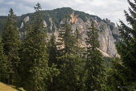 Výhled na skály Moara dracilor u vrcholu Hășmașul Mic (2024)