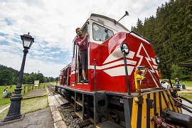 Motorová lokomotiva pro lesní železnici Tu45.001 Rába (2020)