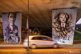 Legální galerie graffiti pod Valaškovským mostem (2017)