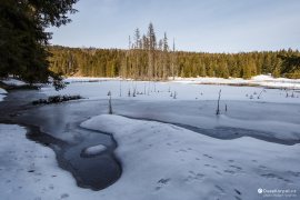 Jezero v malebné zimní krajině (2023)