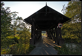 Krytý dřevěný most ve Štefanské Hutě