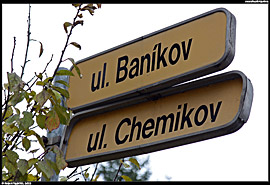 Nováky - vhodně zvolené názvy místních ulic, Chemikov a Baníkov