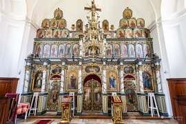 Krásně renovovaný ikonostas v pravoslavném kostele (2025)