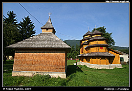 Mižhirja - dřevěný kostel