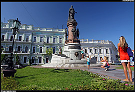 Oděsa (Одеса) - památník carevny Kateřiny II (Катерина II)
