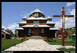Poljanycja - dřevěný kostel o pár let dříve (2007)